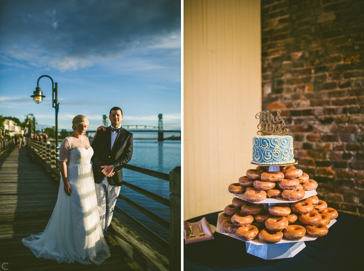 Wedding couple portrait downtown Wilmington