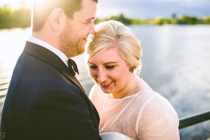 Bride smiling on wedding day