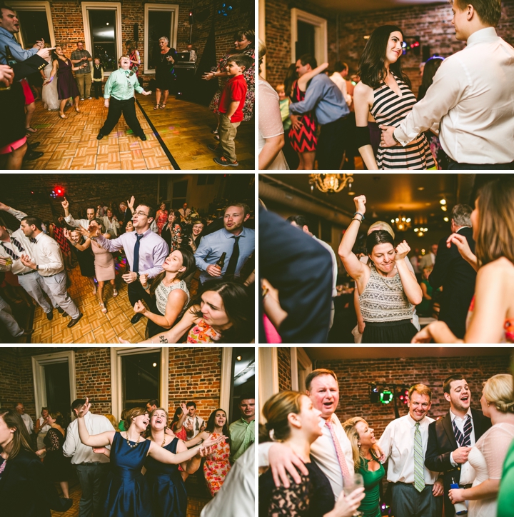 Guests dancing at wedding