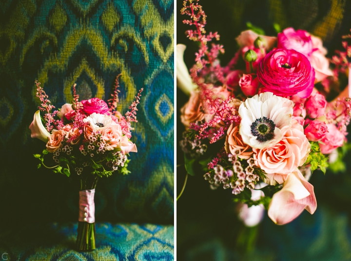 Pink wedding bouquet