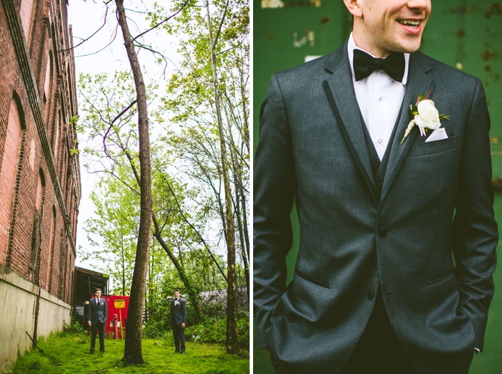 Groom with tux and bow tie