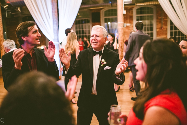 Father of the groom dancing