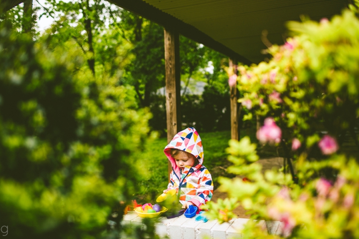 girl in raincoat