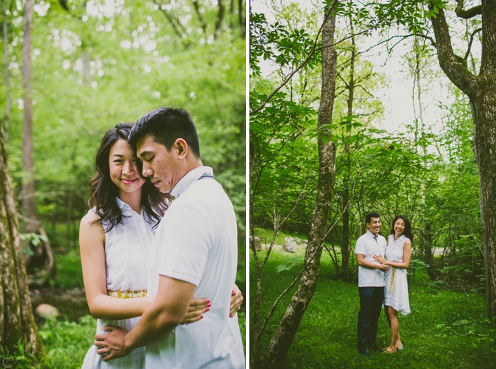 engagement portrait in the eno