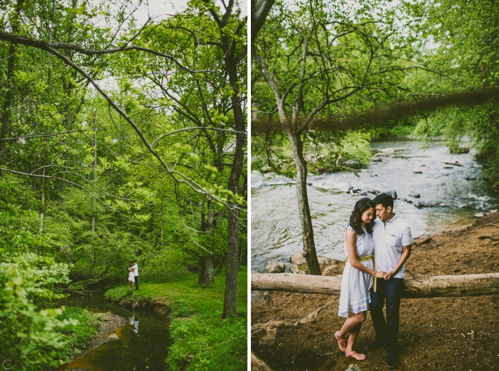 couple standing by water