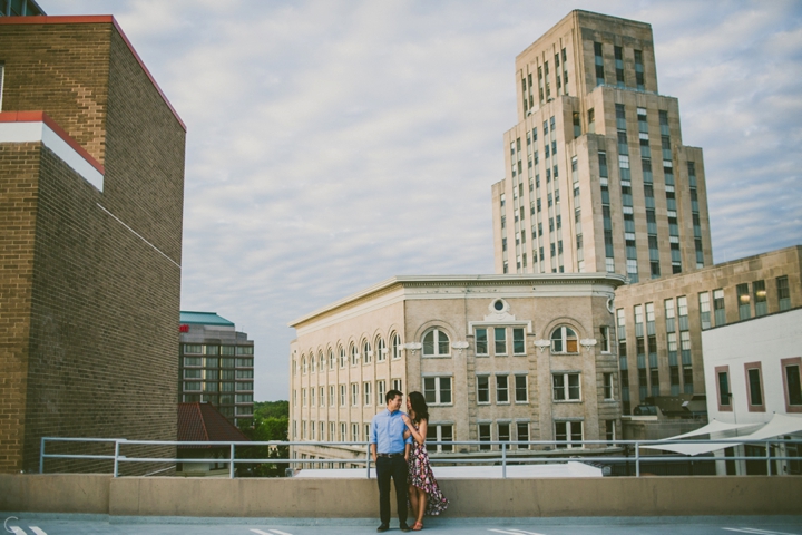 downtown durham engagement session