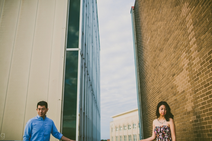 quirky engagement portrait