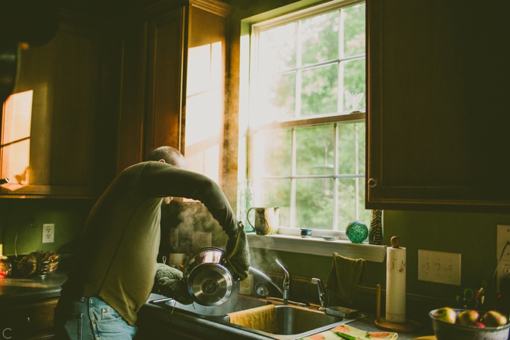 Man cooking in the kitchen