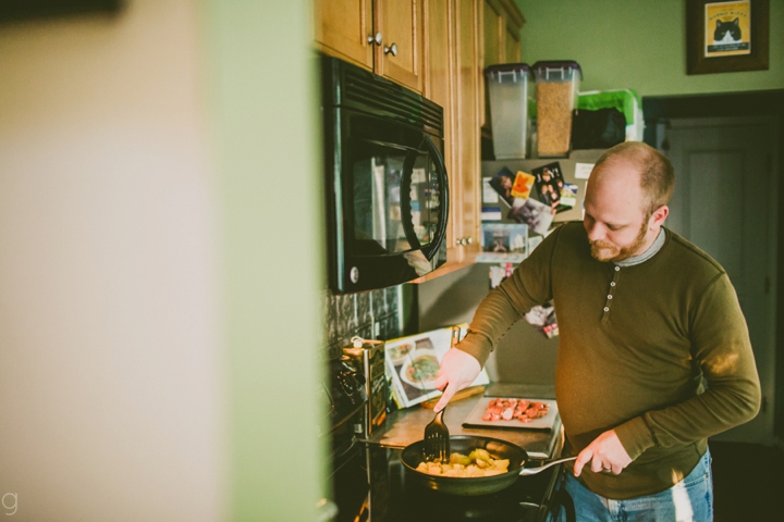 Man cooking