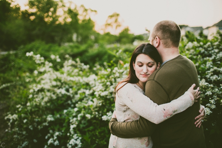 Couple hugging