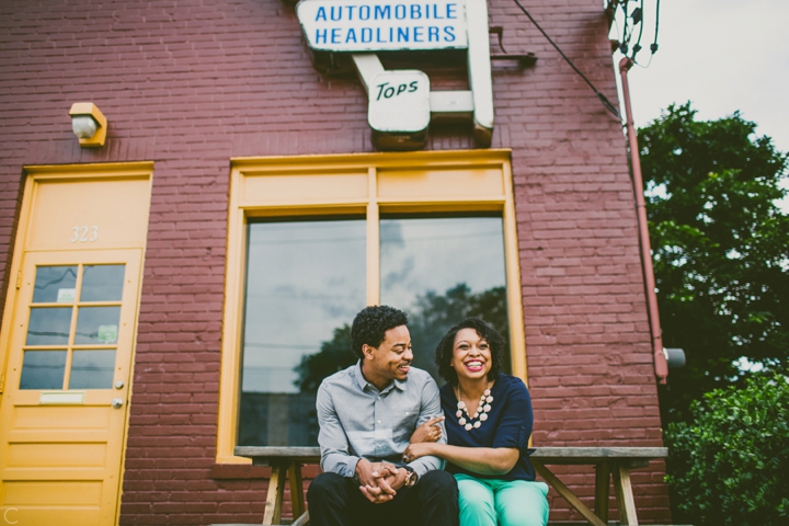 Couple sitting on a bench