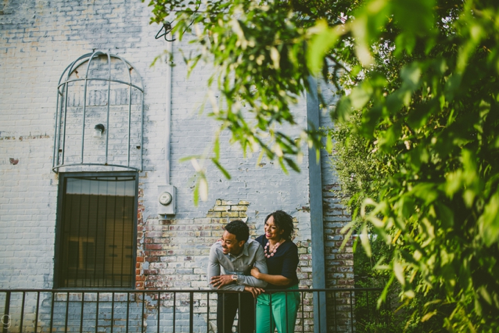 Couple laughing