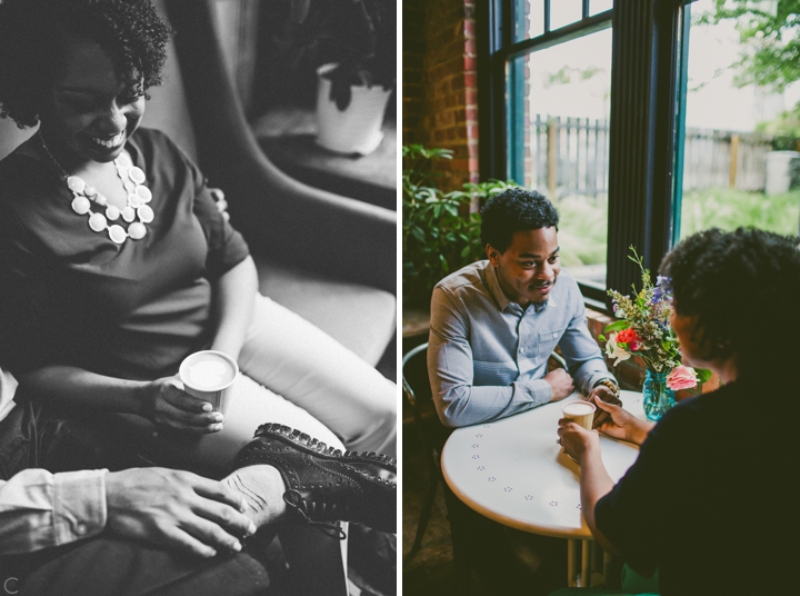 Couple drinking coffee