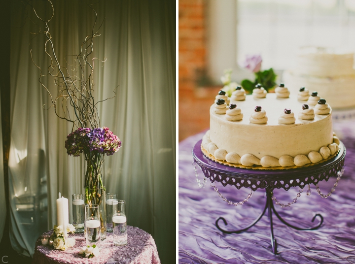 Wedding cake and flowers