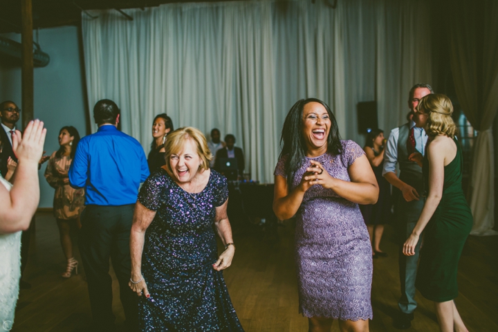 Laughing at wedding