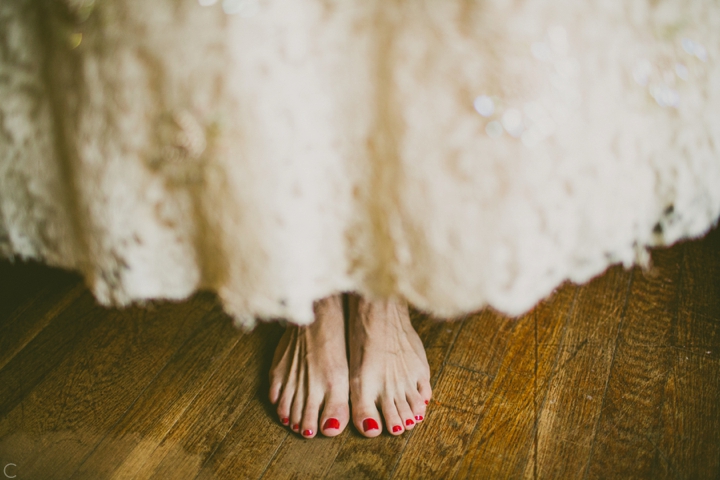 Red toenails