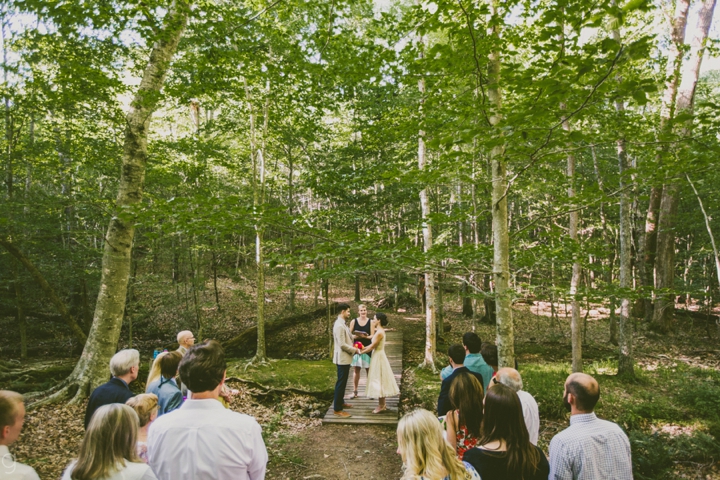 Wedding ceremony in Duke Forest