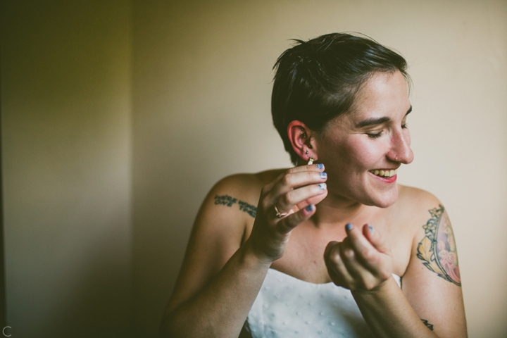 Bride with tattoos