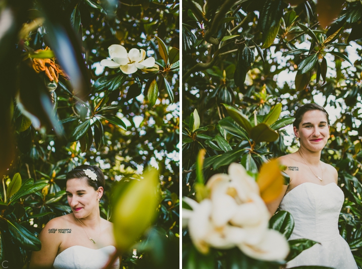 Bride with tattoos