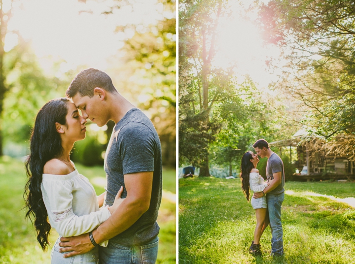 Couple standing in grass