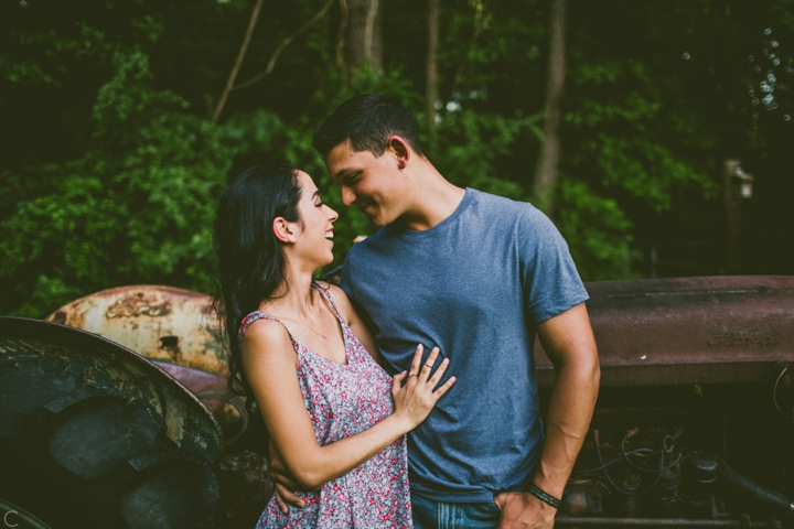 Couple during engagement session