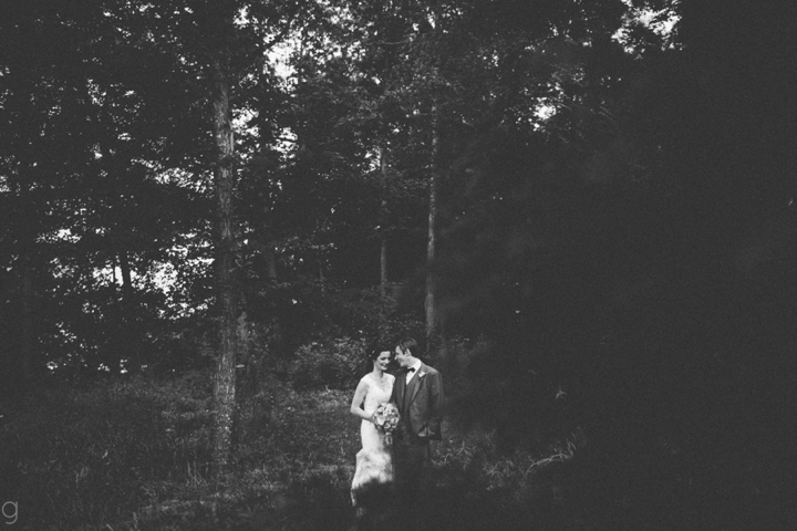 Bride and groom at The Oaks Events