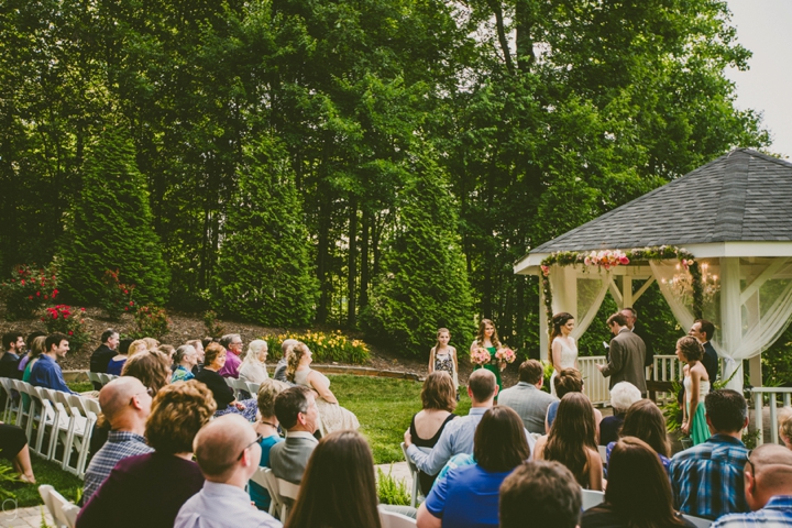 Wedding ceremony at The Oaks Events