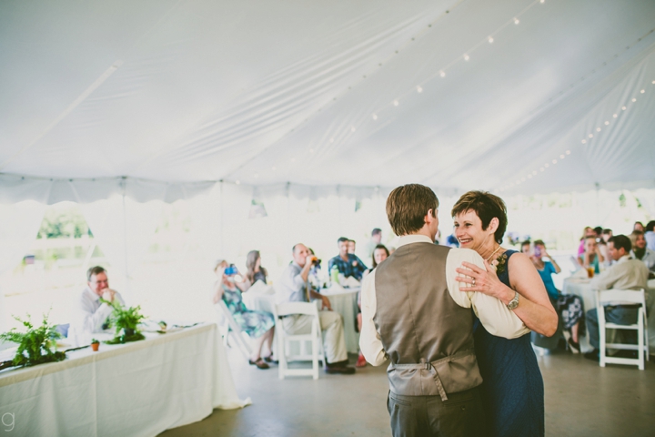 Groom dancing with mother