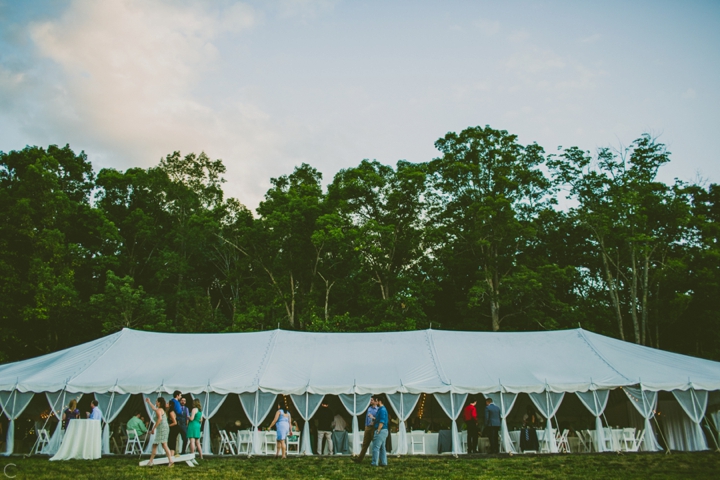 Farm wedding venue with tent