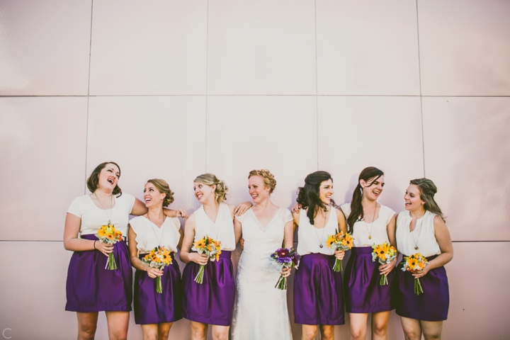 bride and bridesmaids