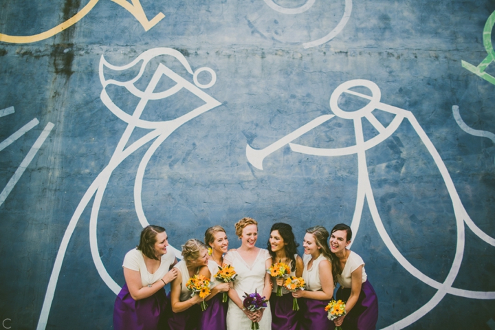 bride and bridesmaids