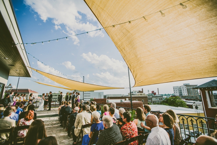 Rooftop wedding in Durham, NC