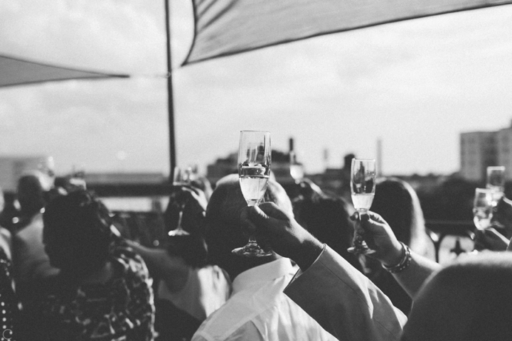 Rooftop wedding in Durham, NC