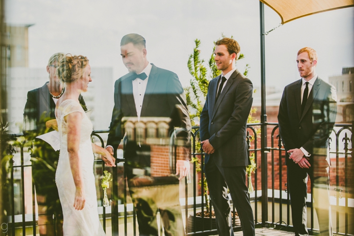 Rooftop wedding in Durham, NC