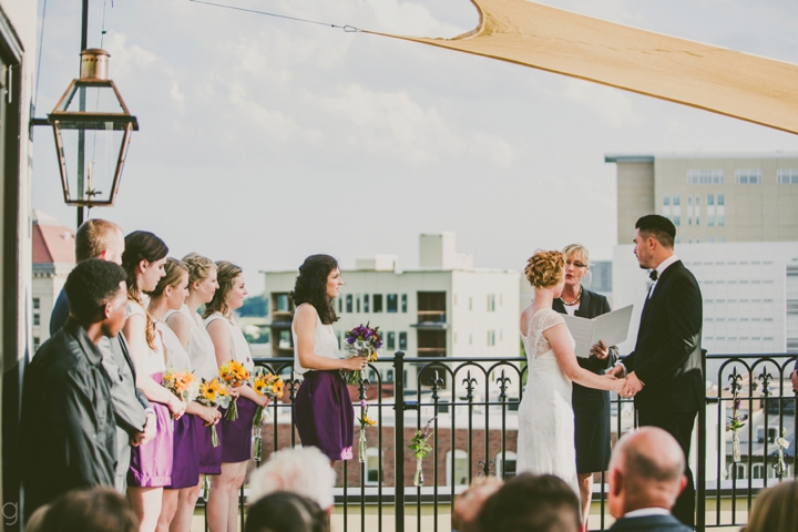 Rooftop wedding in Durham, NC