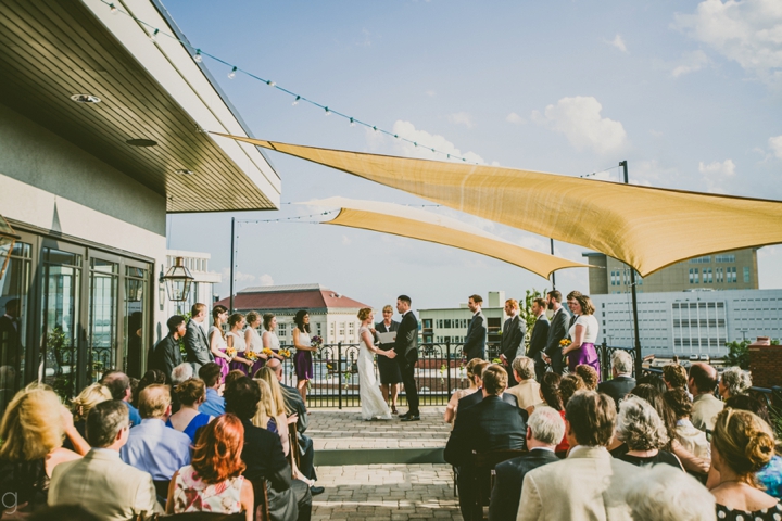 Rooftop wedding in Durham, NC