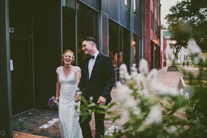 Bride and groom in Durham