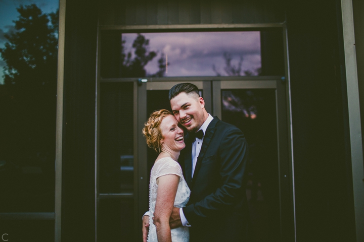 Bride and groom portrait