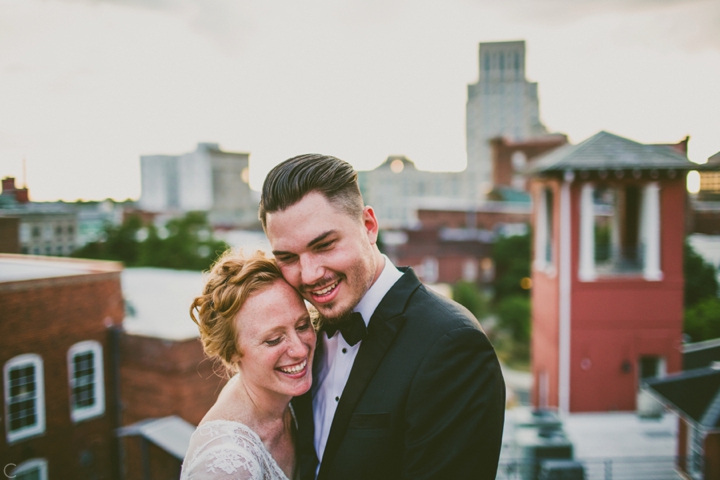 Rooftop wedding in Durham, NC