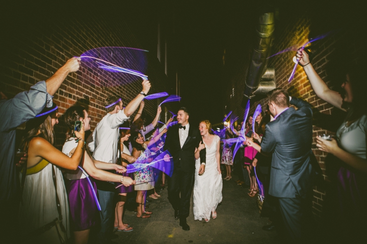 glowstick wedding exit