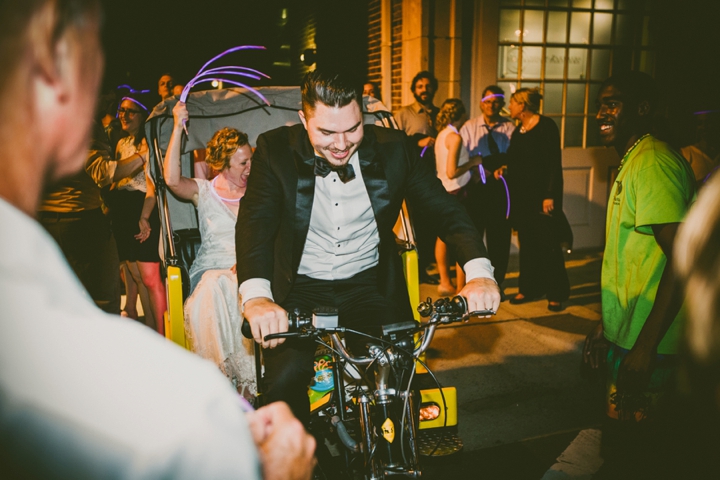 rickshaw wedding exit