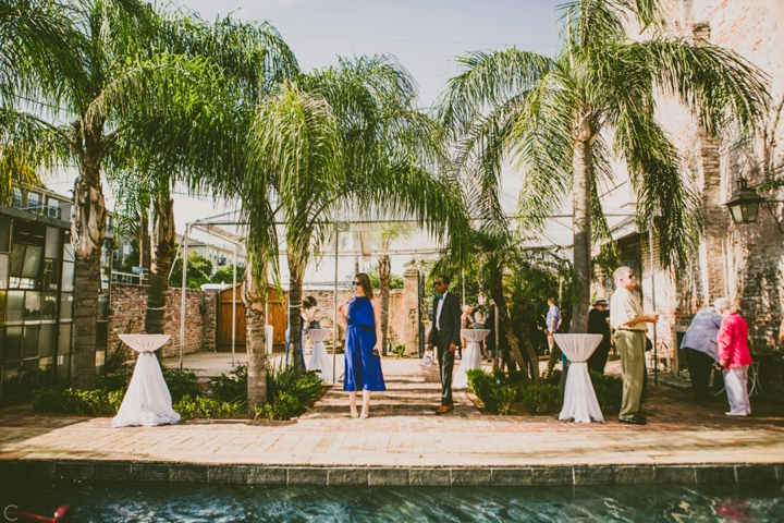 Poolside wedding reception New Orleans