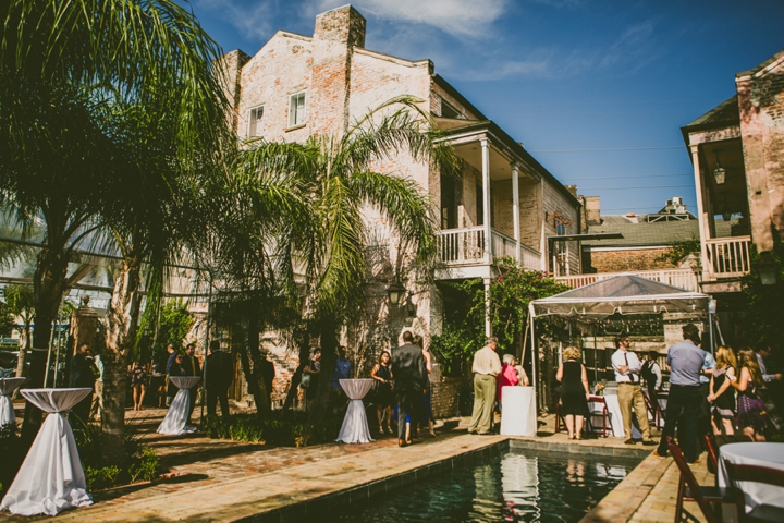 Poolside wedding NOLA Race+Religious