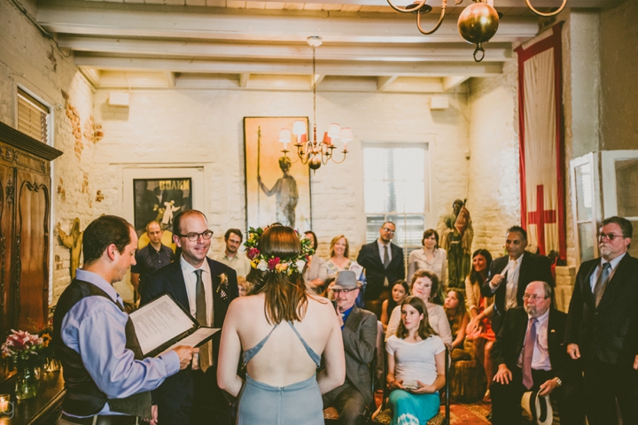 Indoor wedding ceremony at Race and Religious