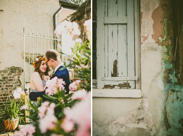 Bride and groom photographs in New Orleans