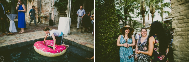 Donut in pool at Race and Religious