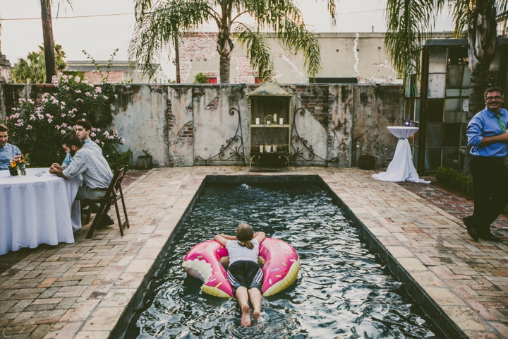 Girl in pool at Race and Religious