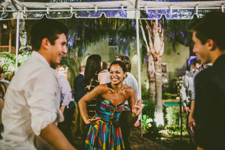 Girl dancing at wedding