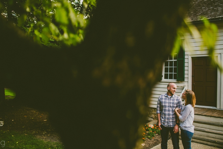 Couple standing in park