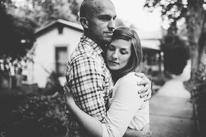 Black and white couple portrait